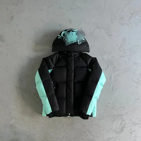 Syna Down Jacket- Black and Blue on BoonBuy