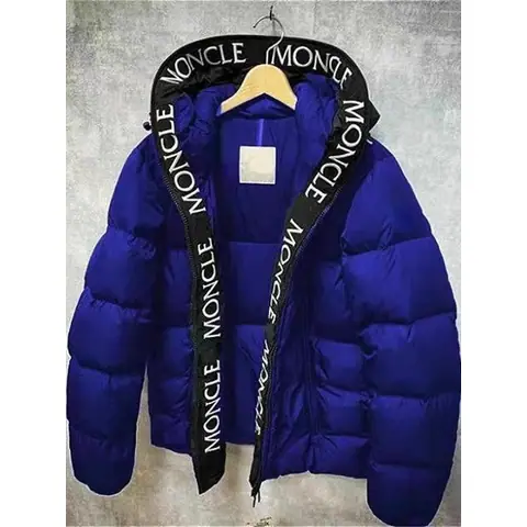 Thickened Hooded Down Jacket New Winter Down Jacket Letter Embroidery Print Unisex Jacket on BoonBuy