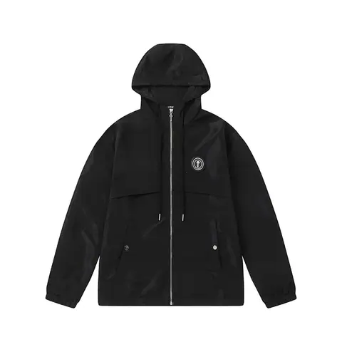 Trapstar European and American Street Fashion Brand Black Embroidered Letters Men's Jacket Loose Casual High Street Zipper Windbreaker on BoonBuy