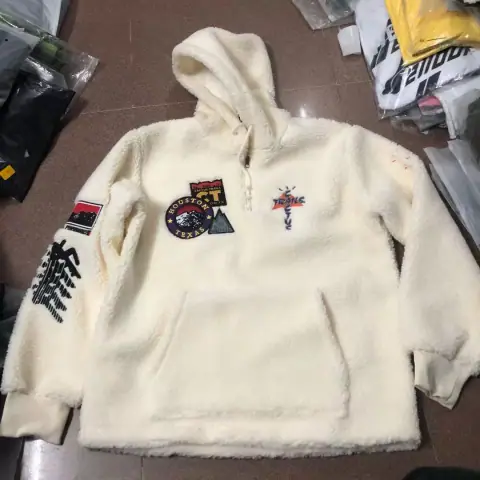 Travis Scott Cactus Trails Sherpa Thickened Lambskin Hooded Cotton Jacket Trend on BoonBuy
