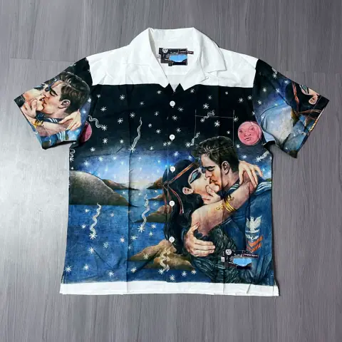 Welfare Self-Production Impossible True Love Fruit Feast Kiss Half-Sleeved Shirt on BoonBuy
