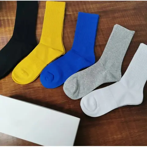 Yellow and Blue Long Socks Boxed Cotton Socks on BoonBuy